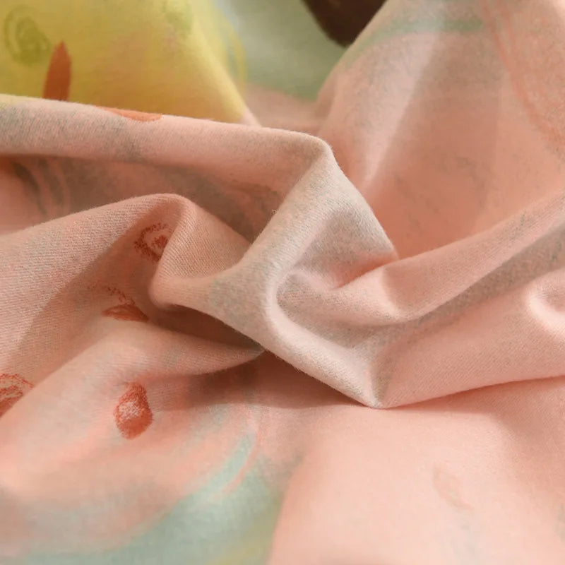 Afralia™ Cotton Thickened Bedding Set - Single/Double Size, High Quality, Warm & Soft.