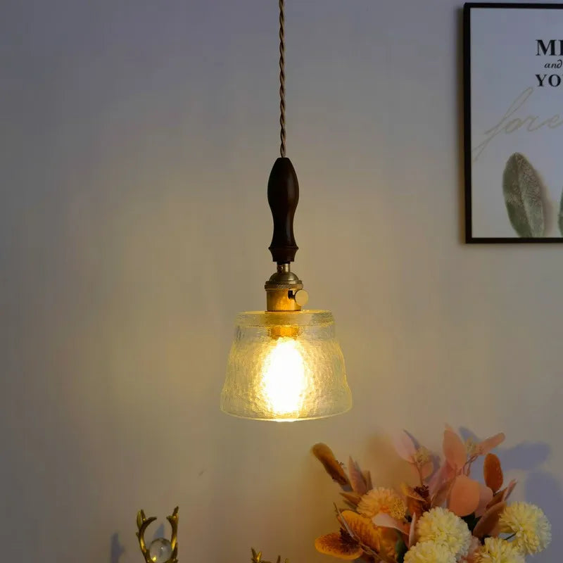 Afralia™ Amber Pendant Light: Nordic Copper Hanging Lamp for Modern Home Decor