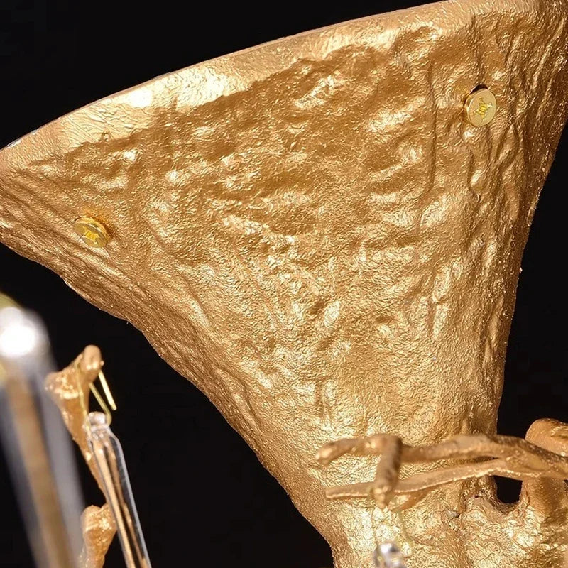 Afralia™ Vintage Copper Ceiling Crystal Chandelier for Dining Kitchen Living Room