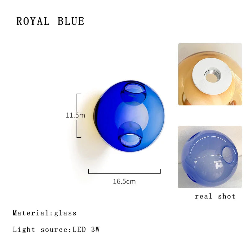 Afralia™ Glass Wall Sconce LED Light Fixture for Living Room & Aisle Decor