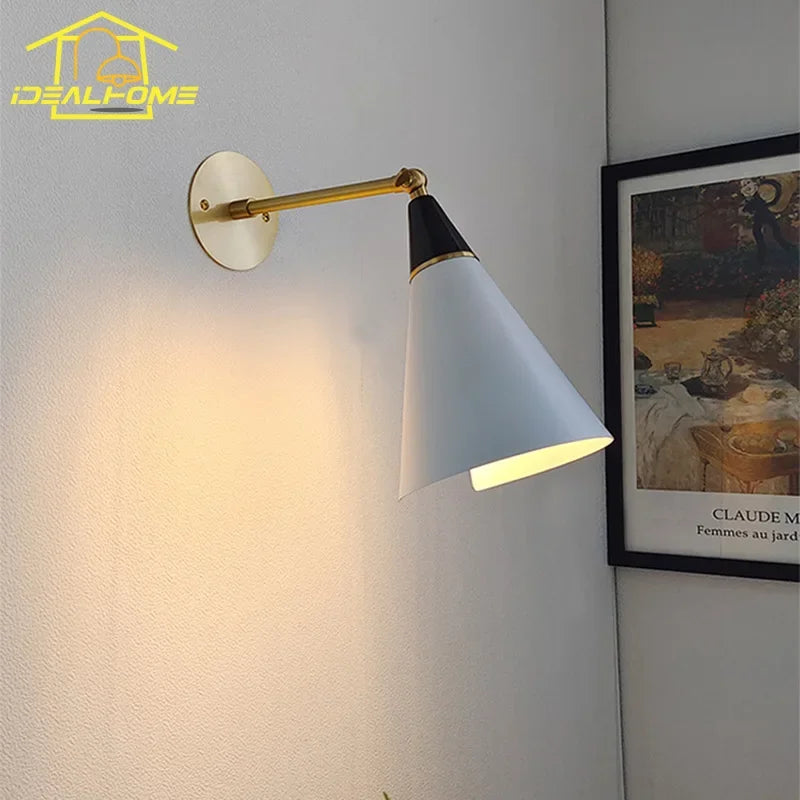 Afralia™ Athena Black/Gold Lustre LED Swing Arm Wall Lamp - E27 Kitchen Island Sofas Cafe