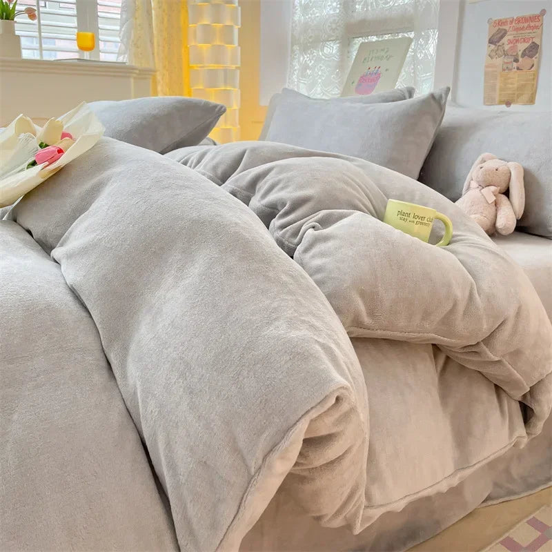 Afralia™ Winter Warmth Dual-Use Cashmere Blanket & Fleece Quilt Cover