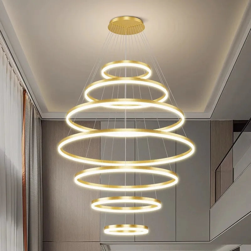 Afralia™ Modern Stair Chandelier Pendant Lights for Indoor Lighting