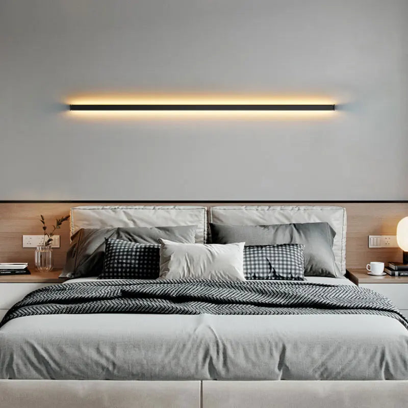 Afralia™ Dimmable Long Wall Lamp: Stylish Bedroom Light Strip for Master Bedroom, TV Background, Sofa Decor