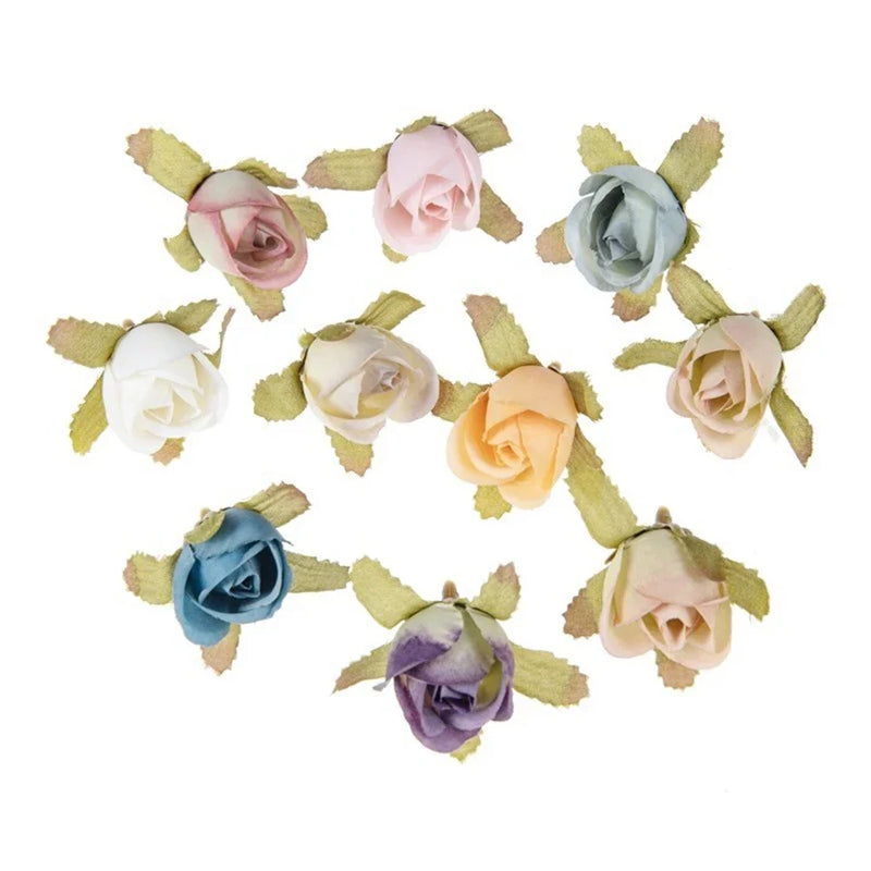 Afralia™ Mini Silk Rose Flowers for Christmas Wedding Decoration Bouquet