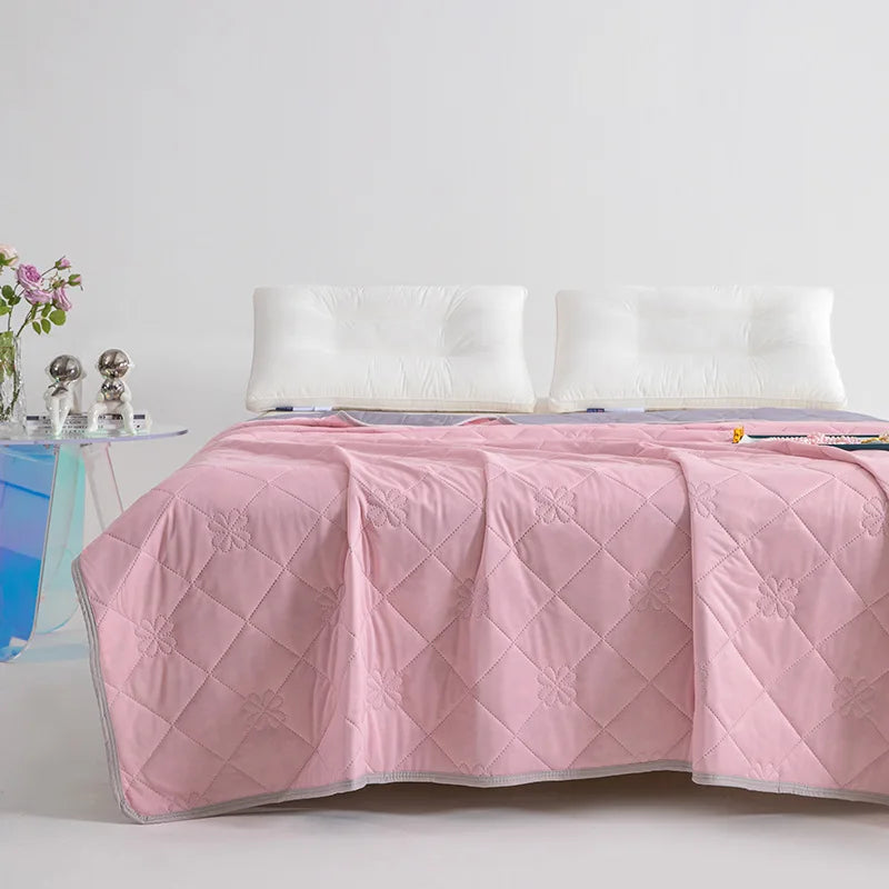 Afralia™ Summer Thin Silk Quilt, Lightweight Cool Silk Air-Conditioned Blanket