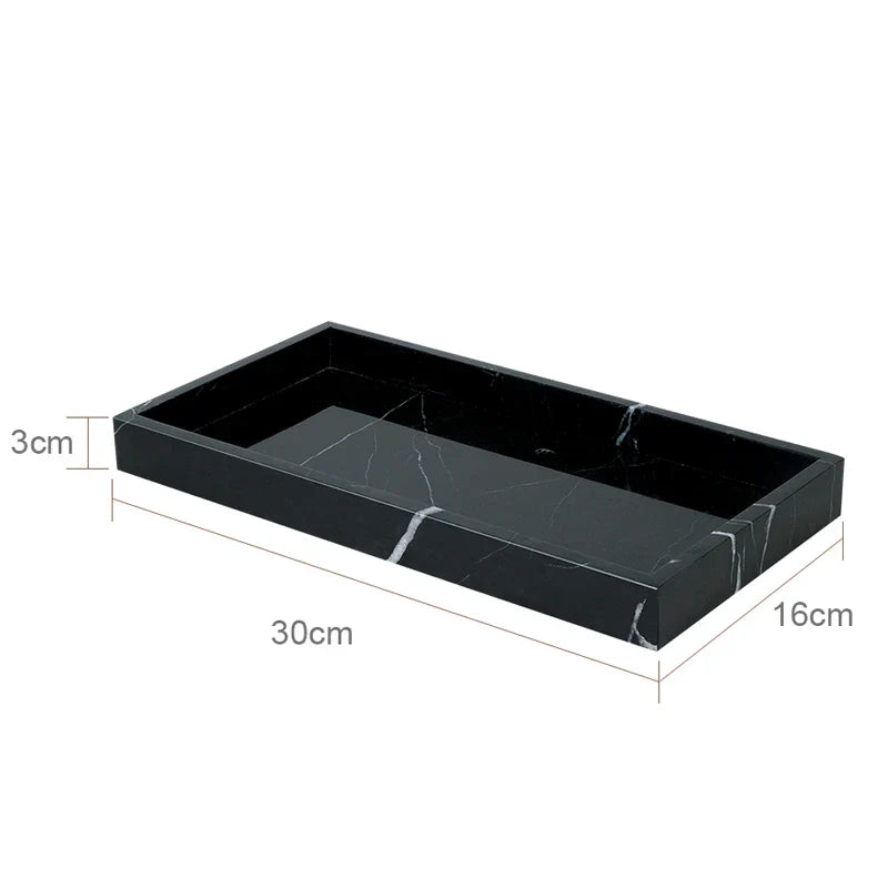 Afralia™ Nero Marquina Marble Bathroom Set - Luxury Bathroom Accessories