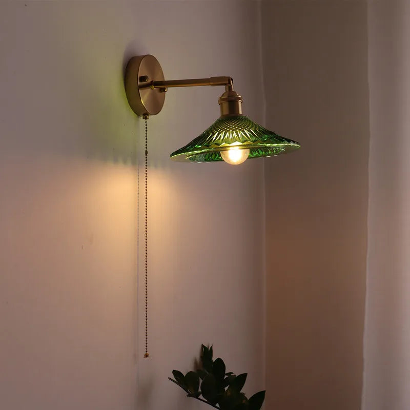 Afralia™ Copper Glass LED Wall Lamp Modern Nordic Home Decor Applique Murale