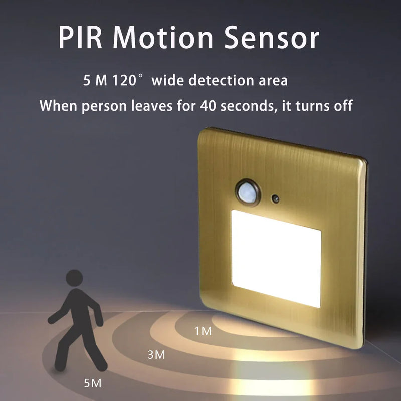 Afralia™ Motion Sensor Embedded Wall Lamps for Stairs and Nursery