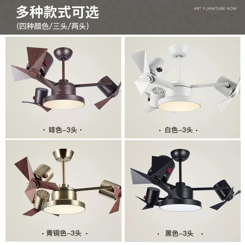 Afralia™ Ceiling Fan Lamp Invisible European Style Bedroom Electric Fan Simple Design