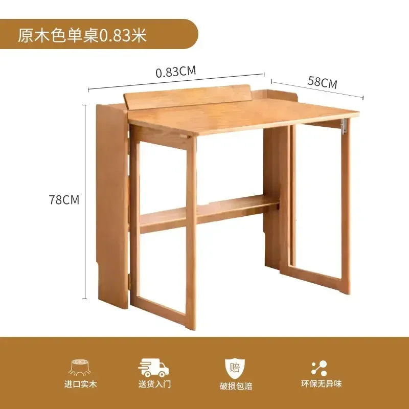 Afralia™ Foldable Computer Desk for Home Office Small Space Study - 80/100/120cm