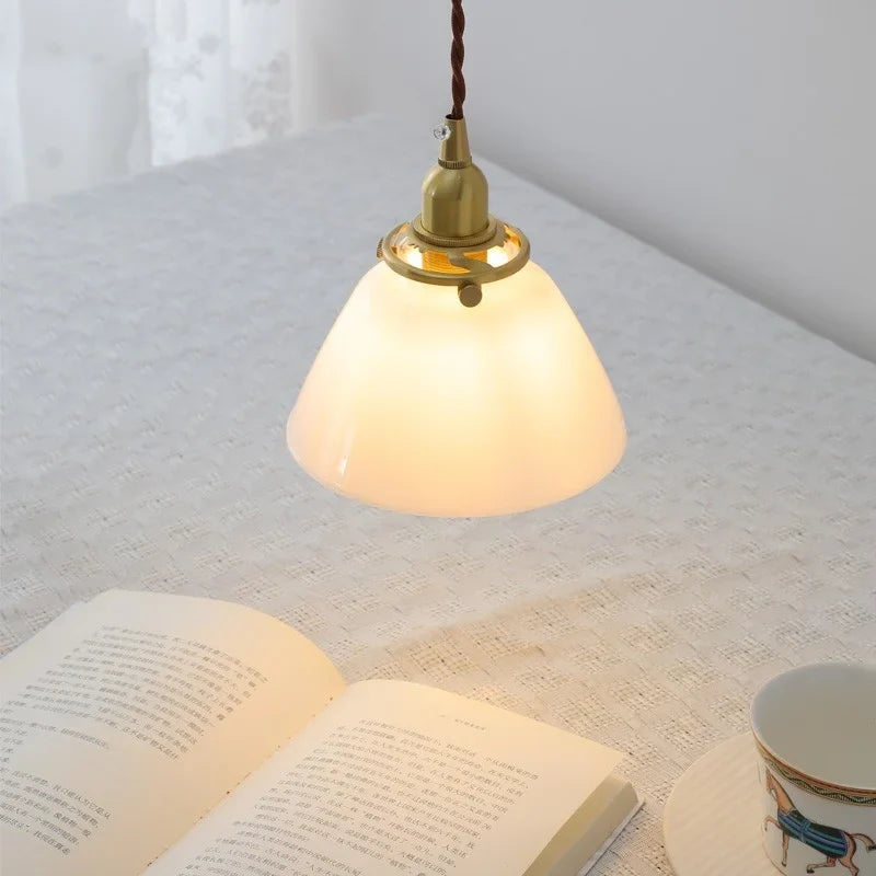 Afralia™ Clear Glass LED Copper Chandelier Pendant Light for Modern Home Decor.