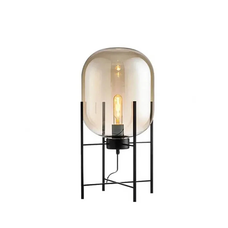 Afralia™ Oda Pulpo Glass Bubble Floor Lamp LED Iron Art Decorative Standing Light
