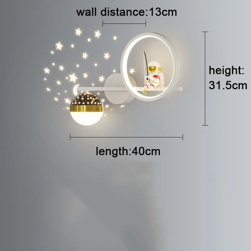 Afralia™ LED Star Wall Light: Modern Children's Bedroom Decor, Dimmable Three Colors