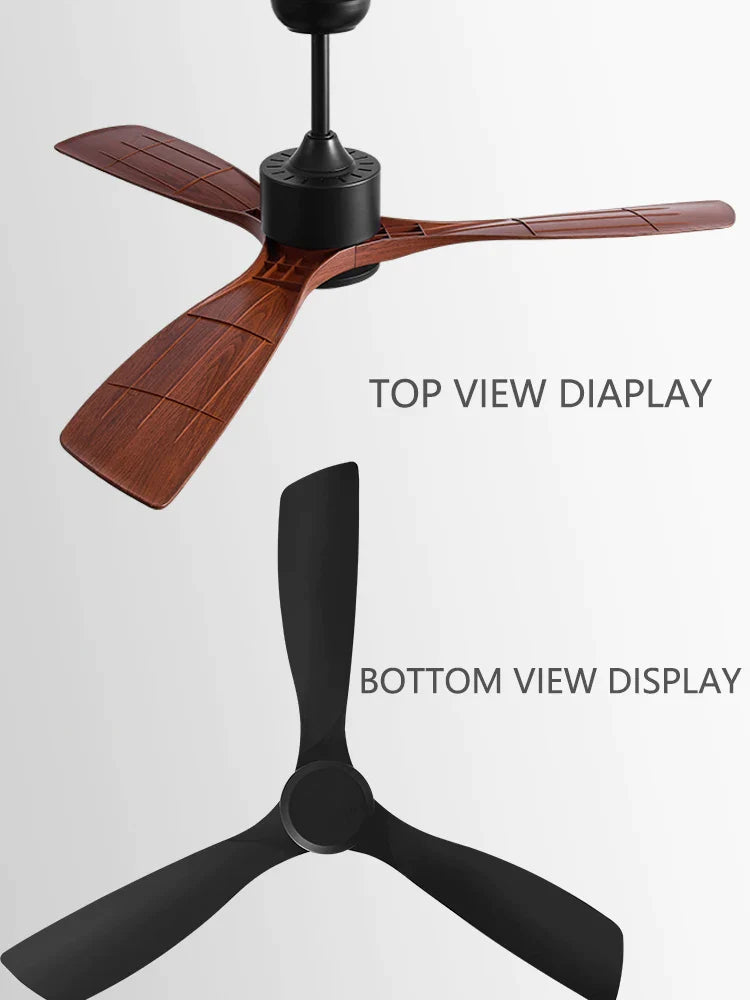 Afralia™ Black Industrial Ceiling Fan 52Inch DC Powerful Airflow Living Room Office Commercial