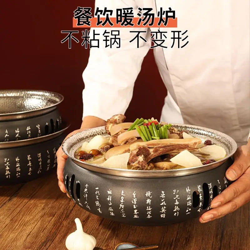 Afralia™ Stainless Steel Alcohol Stove: Warm Soup & Hot Pot for Home & Commercial Use
