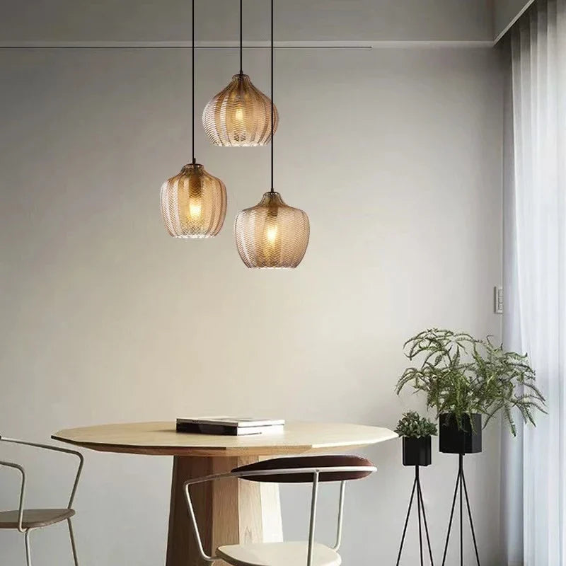 Afralia™ Glass Pendant Lights: Nordic Style for Restaurant, Kitchen, Dining, Bedroom, Bedside lighting