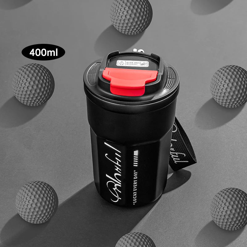 Afralia™ 400ML Coffee Thermos Bottle Leak-Proof Portable Mug.