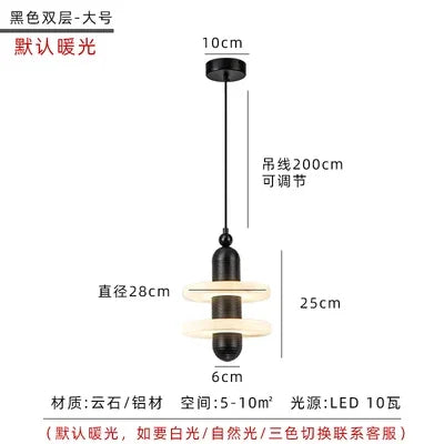 Afralia™ Nordic Marble Single Head Chandelier Luxury Lamps for Modern Restaurant & Bar