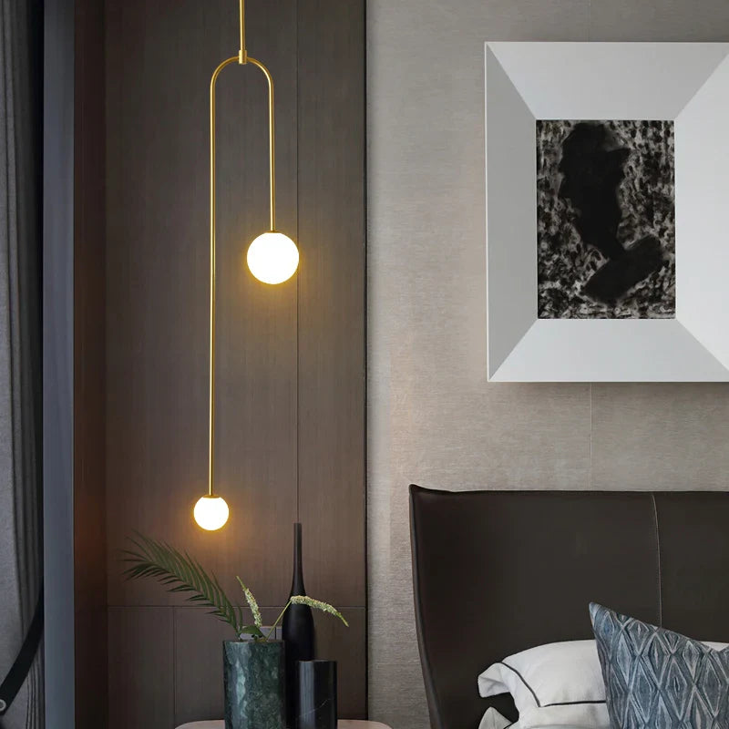 Afralia™ Minimalist Nordic LED Pendant Lamp for Bedroom & Bar Lighting