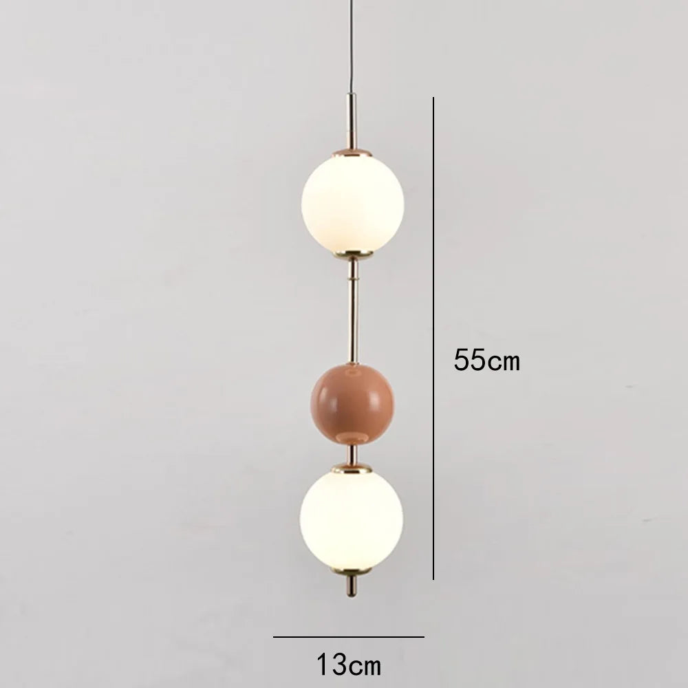 Afralia™ Glass Ball LED Pendant Light for Living Dining Bedroom