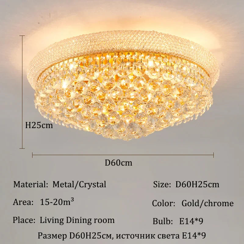 Afralia™ Crystal LED Ceiling Chandelier for Modern Living Room & Dining Room Lighting