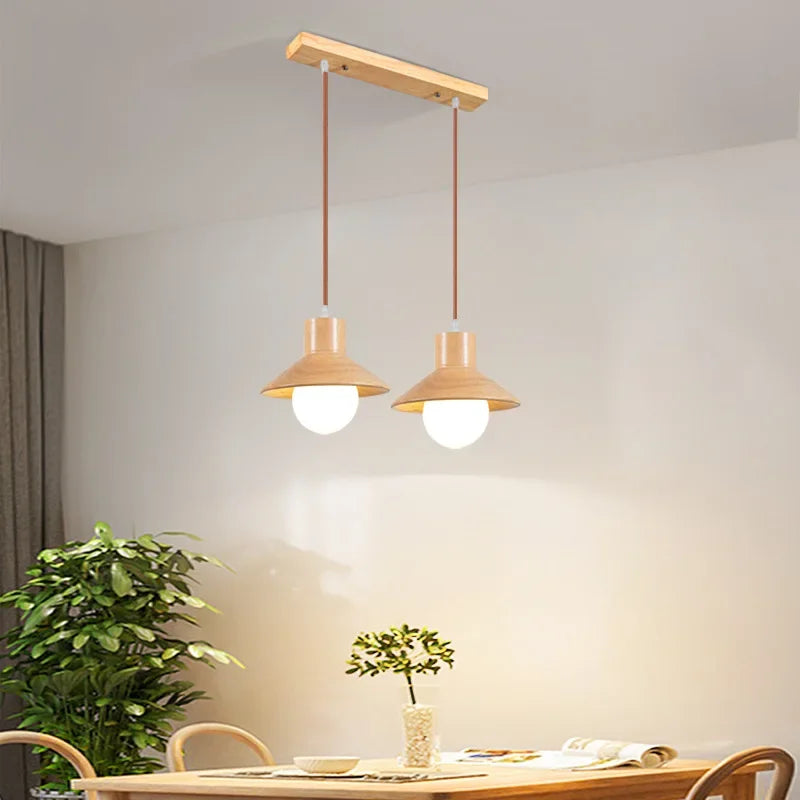 Afralia™ Wood Pendant Lights Set of 3 for Kitchen & Home Decor