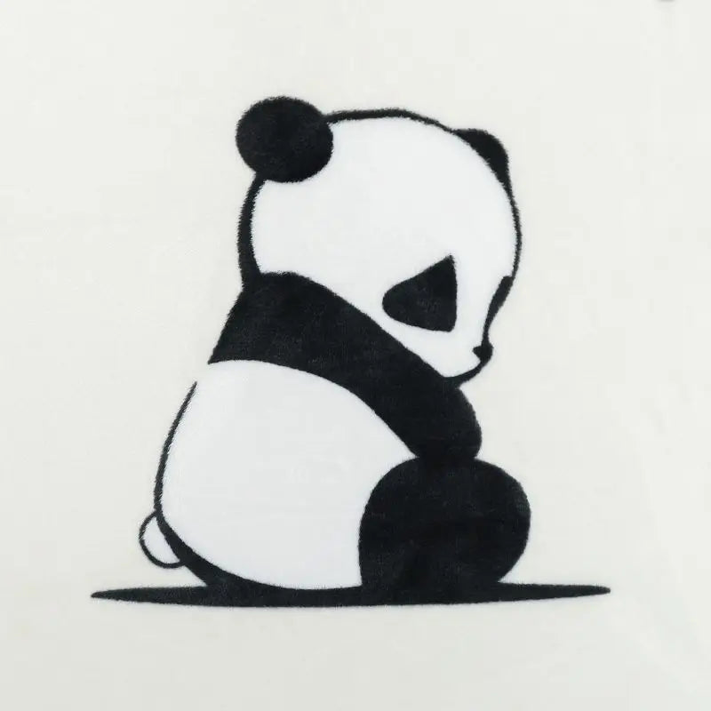 Afralia™ Cartoon Panda Flannel Double Sided Woolen Blanket for Home Office Sofa - Super Soft & Cozy