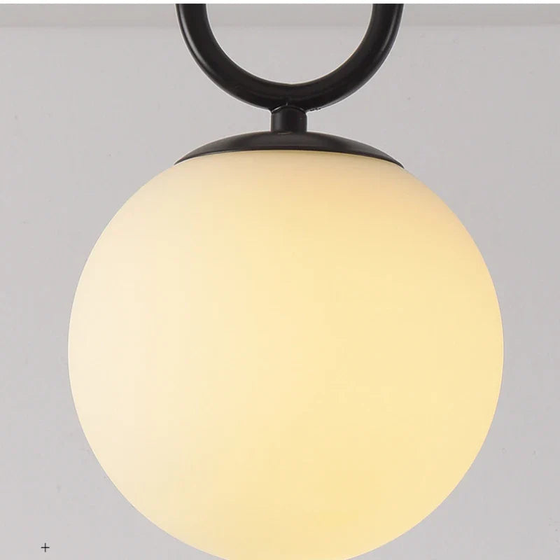 Afralia™ Black Gold Glass Ceiling Lamp: Modern Nordic LED Lighting Fixtures