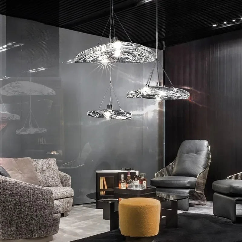 Afralia™ Manta Crystal Pendant Lamp: Italian Design UFO Luxury Light for Dining Room & Bedroom