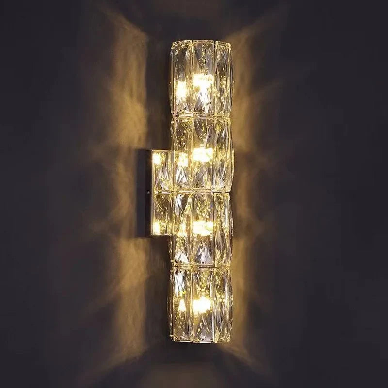 Afralia™ Crystal Luxury Wall Lamp for Bedroom & Living Room with LED Lights