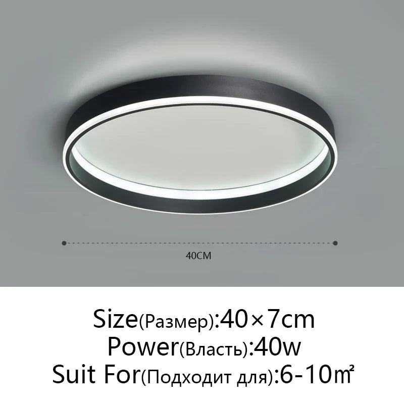 Afralia™ Round Bedroom LED Ceiling Light Modern Home Decor Minimalist Living Room Lighting