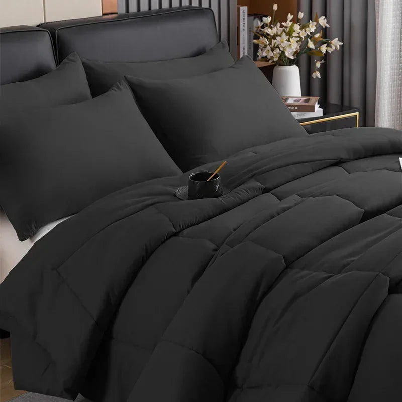 Afralia™ All-Season Quilted Comforter Set - Queen/King Size Soft & Durable Blanket
