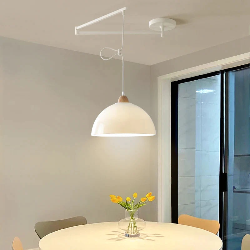 Afralia™ Modern Rocking Arm Pendant Lamp for Dining Table LED E27 Chandelier Light