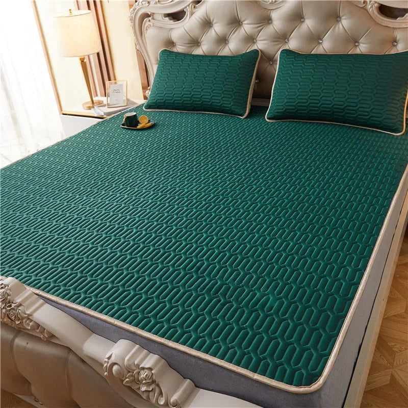 Afralia™ Summer Cooling Latex Bed Mat Set - Breathable & Comfortable