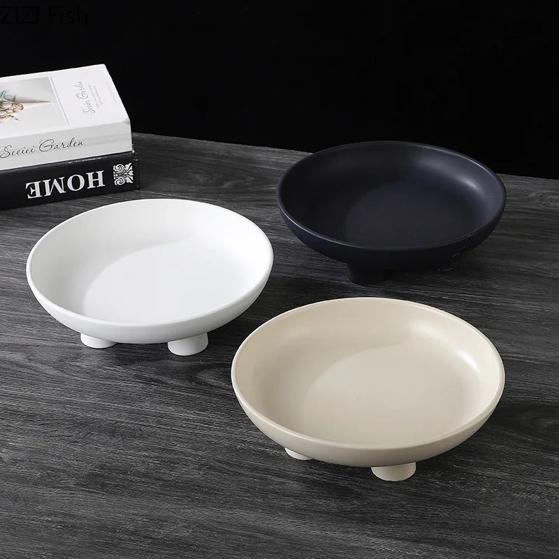 Afralia™ Ceramic Fruit Tray for Coffee Table, Living Room, Snacks, Desserts, Storage.