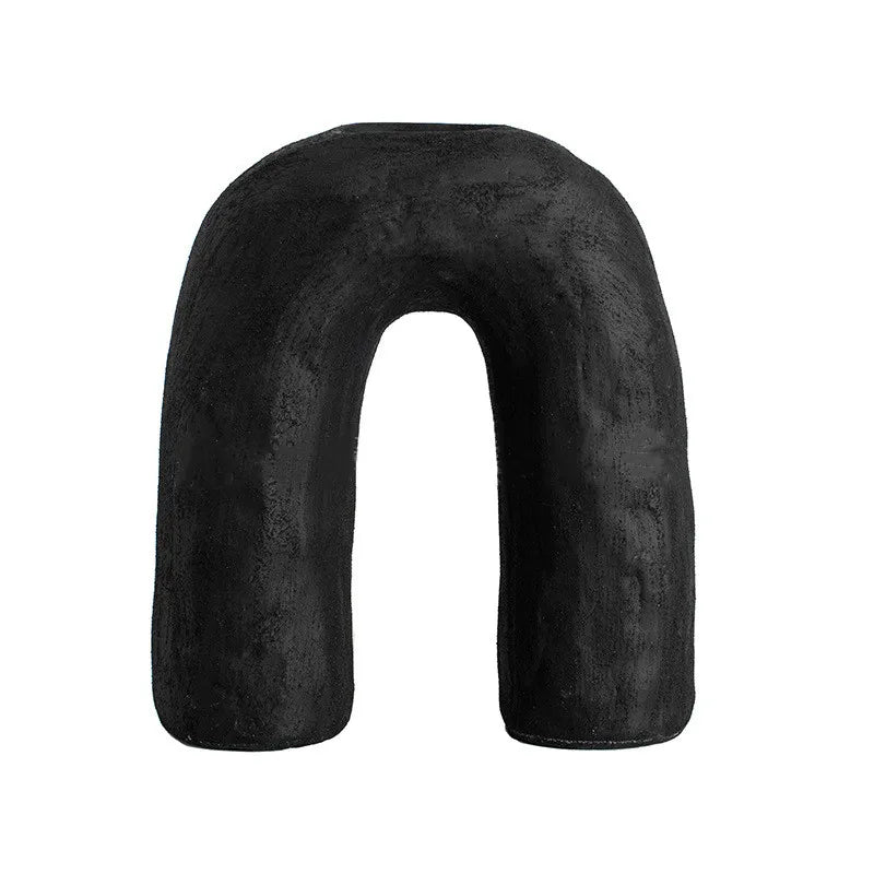 Afralia™ Arc Ceramic Vase Geometric Abstract Home Decor Flower Arrangement Accessory