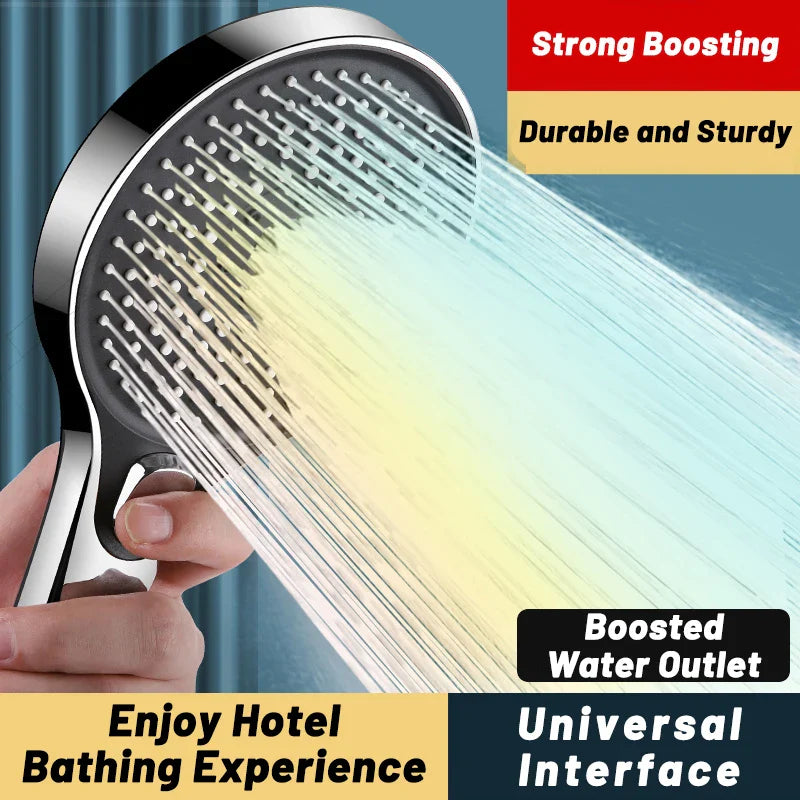 Afralia™ Circular High Pressure Shower Head, Three Modes, Adjustable Water Outlet