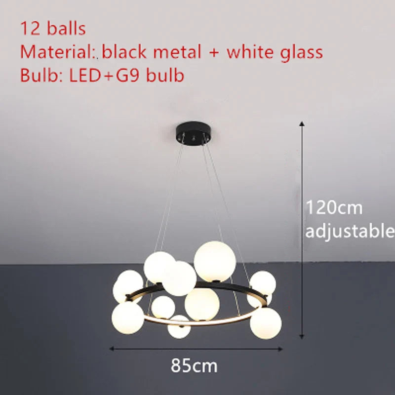 Afralia™ Glass LED Pendant Light for Modern Living, Dining, Bedroom, Kitchen Lighting