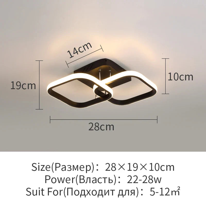 Afralia™ LED Surface Mounted Aisle Ceiling Lights for Home Lighting