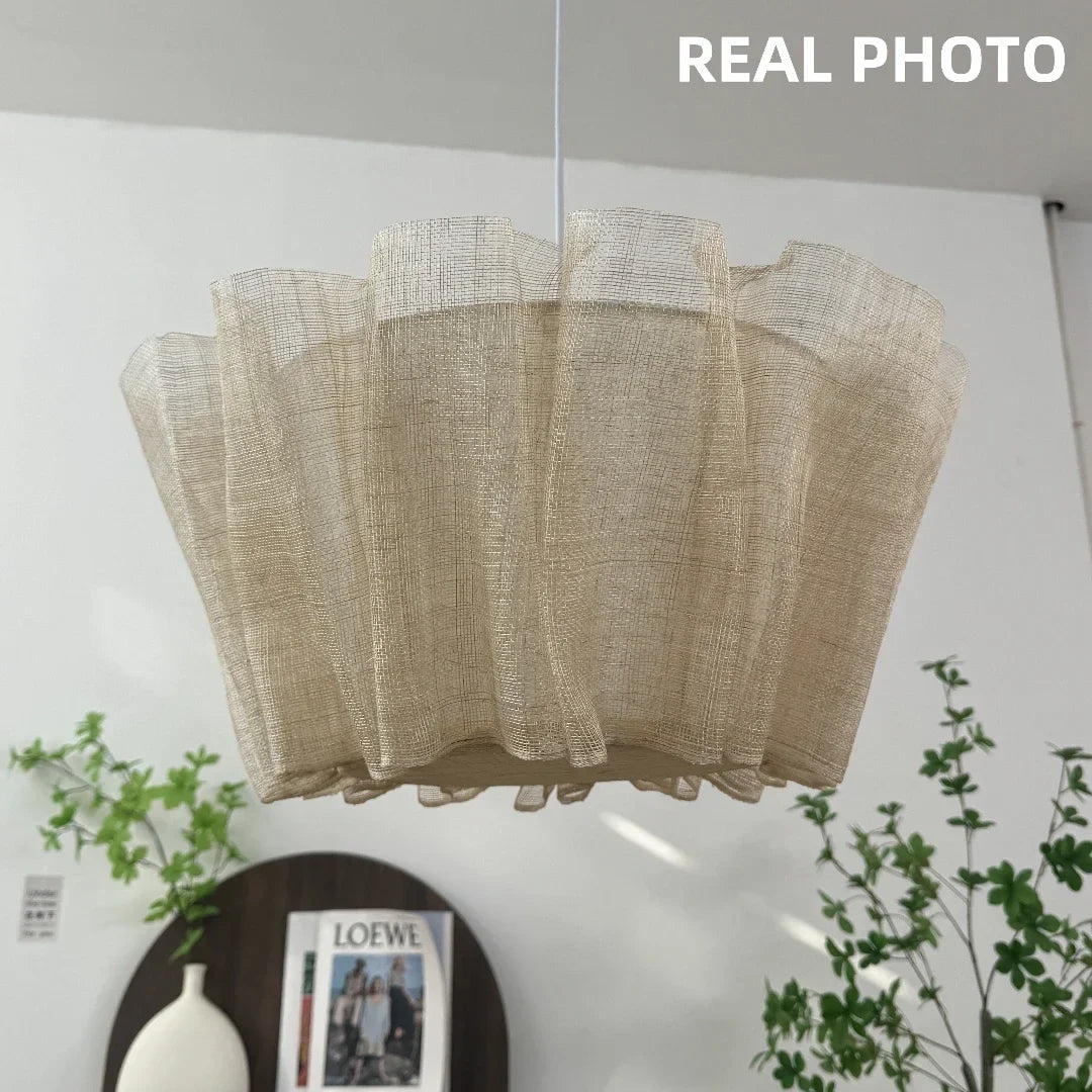Afralia™ Nordic Creamy LED Pendant Light Chandelier for Bedroom Art Decor