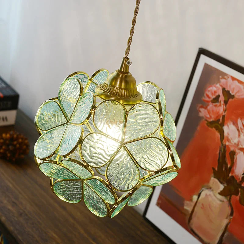 Afralia™ Glass Copper LED Pendant Lamp | Nordic Modern Luxury Hanging Light