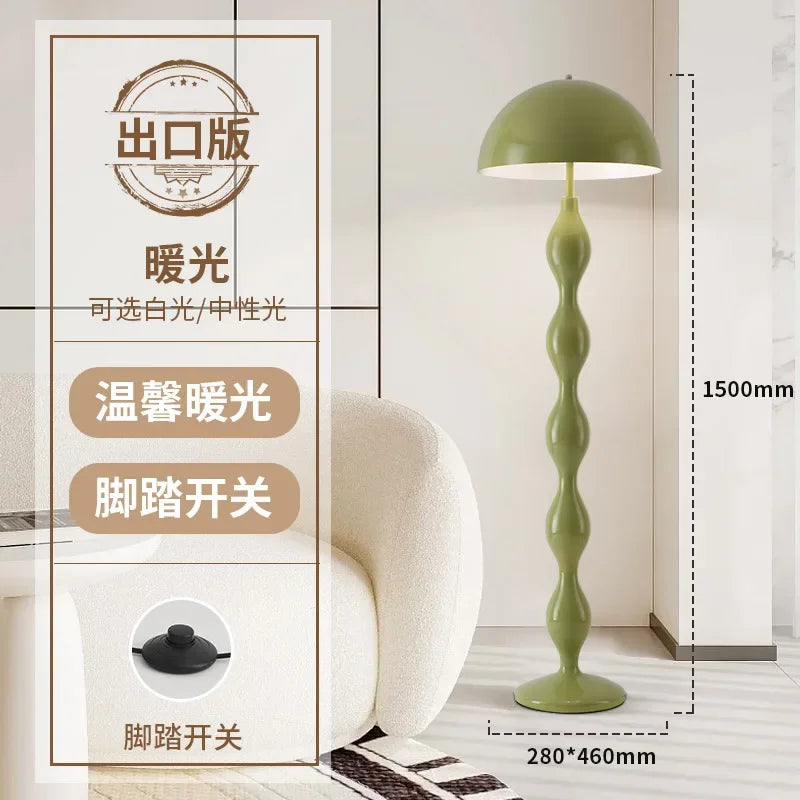 Afralia™ Medieval Mushroom Floor Lamp Iron Art LED E27 Modern Light Fixtures