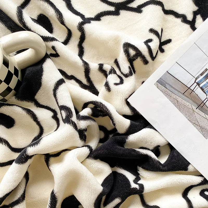 Afralia™ Plush Milk Cashmere Blanket: Luxurious Double Layer Flannel Throw Blanket