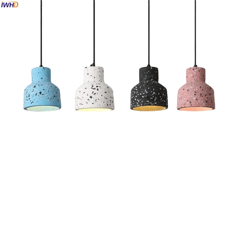Afralia™ Terrazzo LED Pendant Lamp: Minimalist Nordic Design for Bedroom, Dining, Living Room