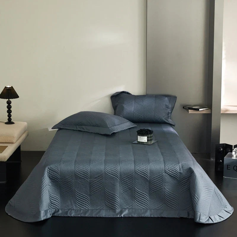 Afralia™ Luxe Egyptian Cotton Jacquard Bedding Set: Duvet, Bedspread, Sheet, Pillowcases