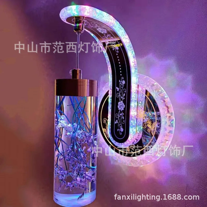 Afralia™ Colorful Pressed Flower Wall Sconce LED Lights