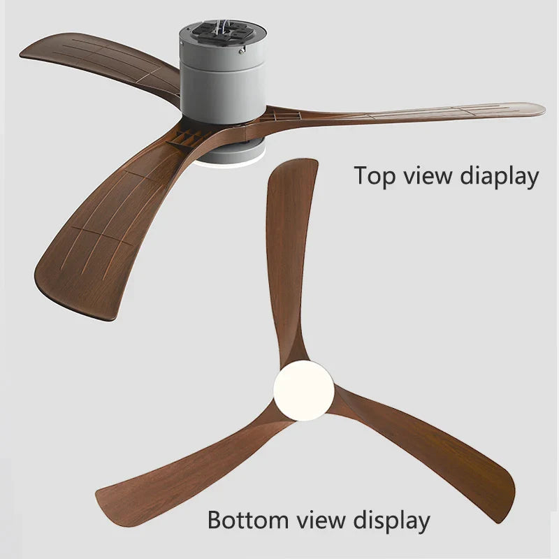 Afralia™ 46-Inch Modern Black Ceiling Fan Light with Remote Control