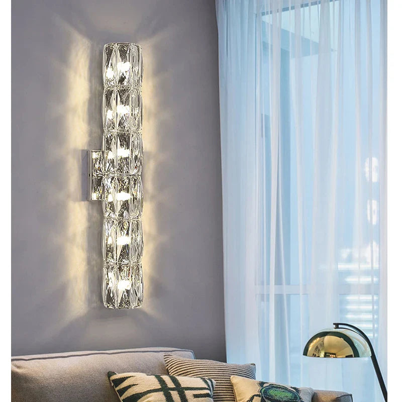 Afralia™ Crystal Wall Lamp: Elegant Post-Modern Light for Dining Living Study Room