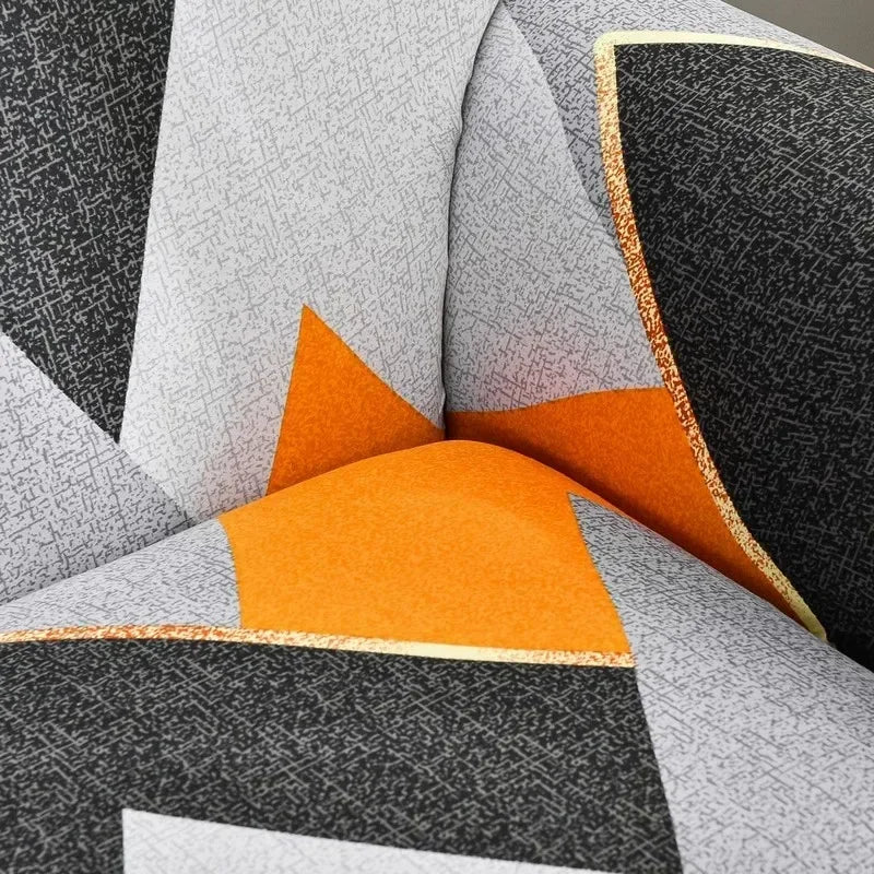 Afralia™ Colorful Block Sofa Covers: Stretchy Loveseat Sectionals, Couch, Chair Slipcover